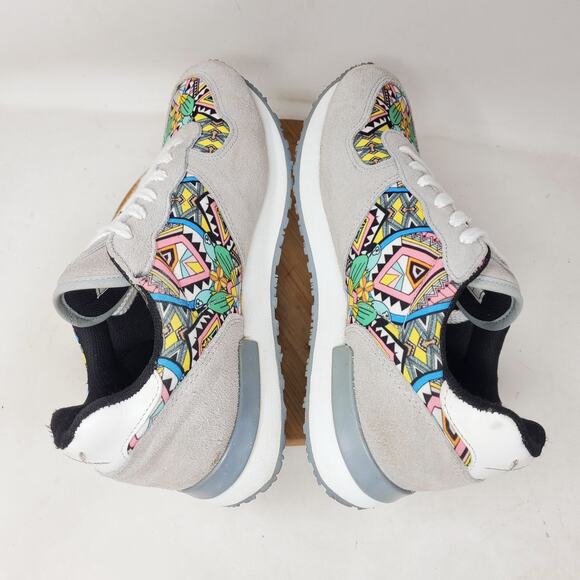 Inkkas Jogger Shoes Womens 8 Brazil Colorful Suede Desert Low Top Retro Sneaker - Picture 11 of 14